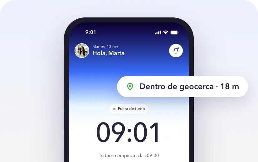 Desde su celular, solo dentro de la geocerca